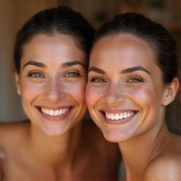 Happy spa customers