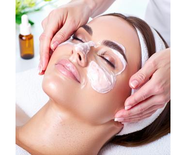 Gentle facial treatment being applied