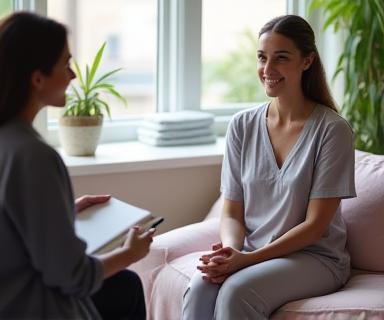 Wellness consultation session at spa